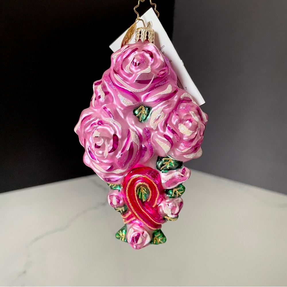 Pretty Petals Rose Bouquet Ornament by Christopher Radko